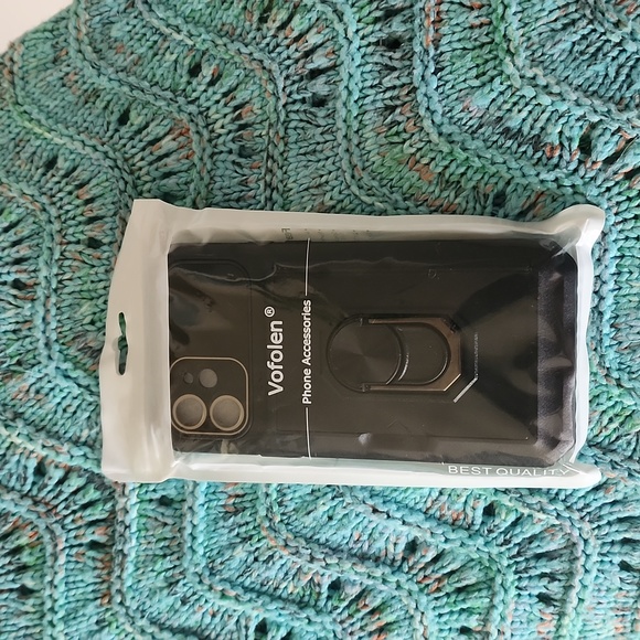 IPhone 12 phone case with hidden ID holder, kickstand, magnetic holder - Picture 4 of 11